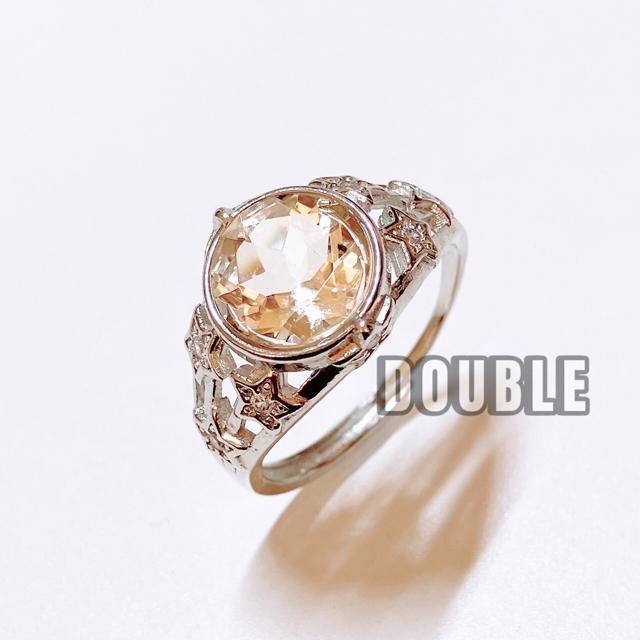 極上 2.5ct シトリン スターフレーム リング < 女性アクセサリー/時計  極上 2.5ct シトリン スターフレーム リング  < 女性アクセサリー/時計の