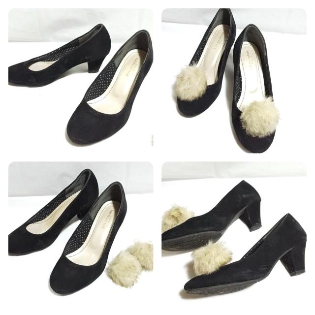 セレブお姉-姫系★美脚パンプス★ファー取り外し可能(黒)ageha < 女性ファッション  セレブお姉-姫系★美脚パンプス★ファー取り外し可能(黒)ageha < 女性ファッションの