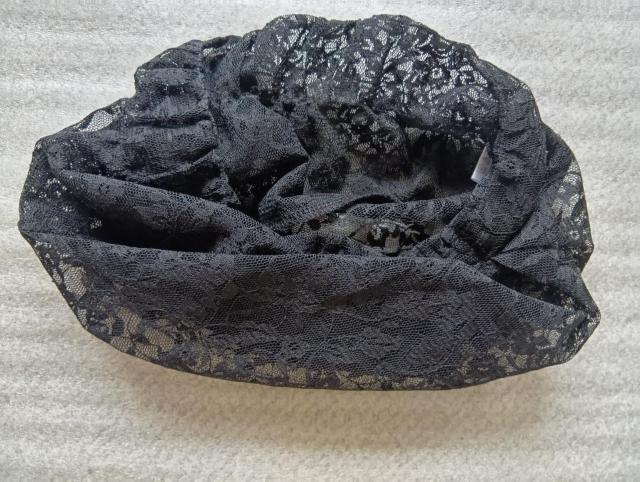☆ レースヘアカバー ☆ 秀英産業 ☆ ヘアカバー ☆ ブラック ☆ 新品・未使用(試着のみ) < 香水/コスメ/ネイル ☆ レースヘアカバー ☆ 秀英産業 ☆ ヘアカバー ☆ ブラック ☆ 新品・未使用(試着のみ) < 香水/コスメ/ネイルの