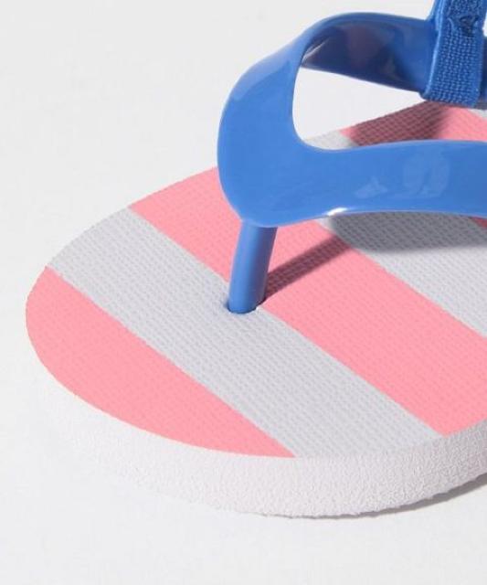 セール●歩きやすいサンダル●ベネトン●ロゴ入りボーダー●24cm●ピンク×白ホワイト×水色ブルー < ブランド  セール●歩きやすいサンダル●ベネトン●ロゴ入りボーダー●24cm●ピンク×白ホワイト×水色ブルー < ブランドの