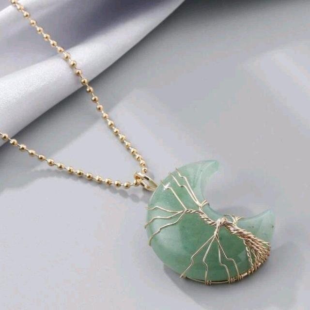 新品★クレッセントムーンネックレス/グリーンクォーツァイト < 女性アクセサリー/時計  新品★クレッセントムーンネックレス/グリーンクォーツァイト  < 女性アクセサリー/時計の