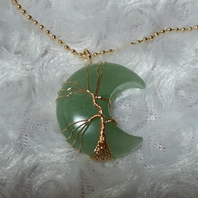 新品★クレッセントムーンネックレス/グリーンクォーツァイト < 女性アクセサリー/時計  新品★クレッセントムーンネックレス/グリーンクォーツァイト < 女性アクセサリー/時計の