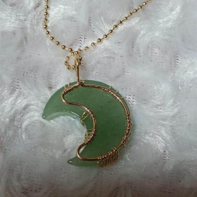 新品★クレッセントムーンネックレス/グリーンクォーツァイト < 女性アクセサリー/時計  新品★クレッセントムーンネックレス/グリーンクォーツァイト < 女性アクセサリー/時計の