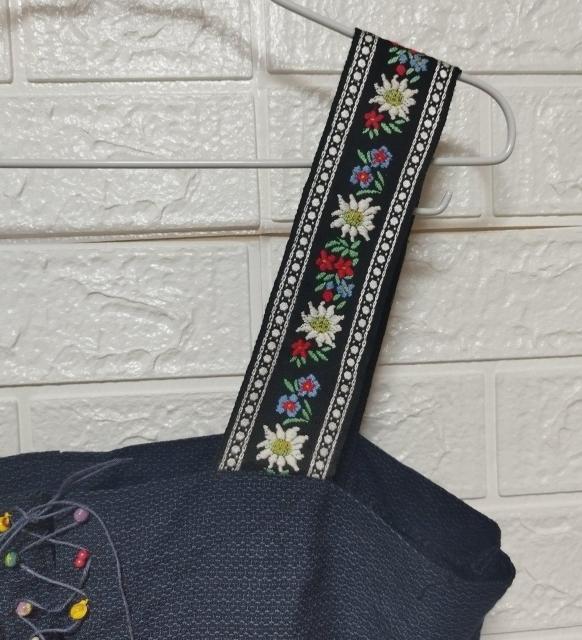 紺 大島紬 着物 リメイク オールインワン ワンピース ジャンパースカート < 女性ファッション  紺 大島紬 着物 リメイク オールインワン ワンピース ジャンパースカート < 女性ファッションの