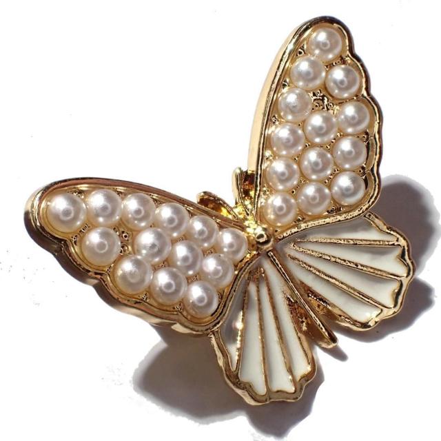 金色 蝶 蝶々 人工パール 人工真珠 ピンブローチ ブローチ ピンバッジ バッジ ピンズ ラペルピン < 女性アクセサリー/時計  金色 蝶 蝶々 人工パール 人工真珠 ピンブローチ ブローチ ピンバッジ バッジ ピンズ ラペルピン < 女性アクセサリー/時計の