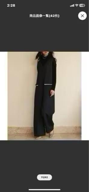 * /深Vネックツイードオールインワン/ブラック/* < 女性ファッション  * /深Vネックツイードオールインワン/ブラック/* < 女性ファッションの