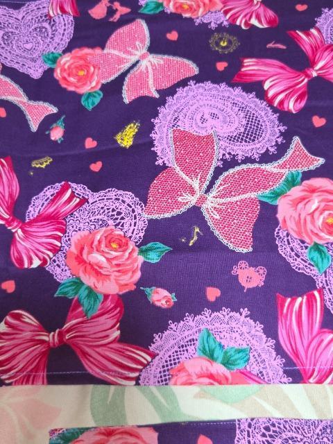 ★新品紫×薔薇リボンハートレースラメ入シンデレラ柄ランチョンマット&コースター2枚3点セット < キッズ/ベビー ★新品紫×薔薇リボンハートレースラメ入シンデレラ柄ランチョンマット&コースター2枚3点セット < キッズ/ベビーの