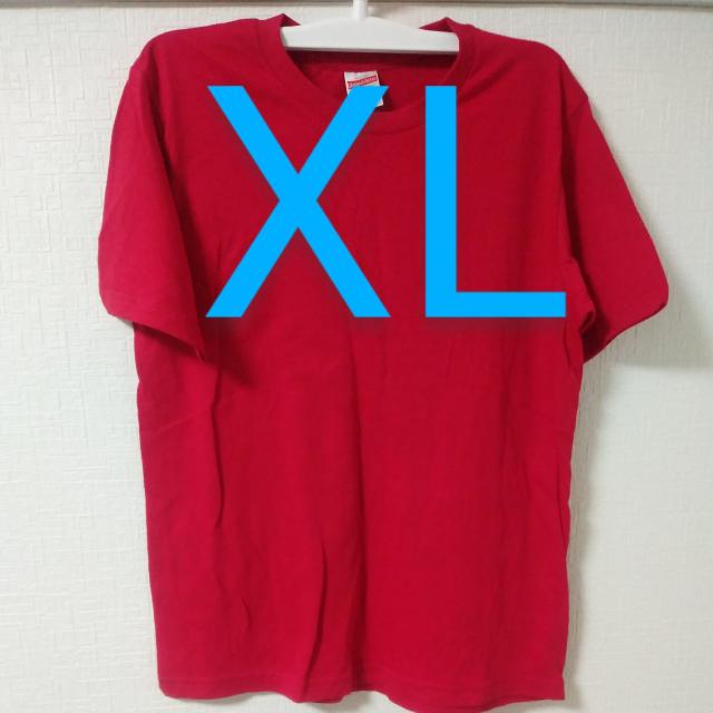 無地の赤色XLサイズ半袖テーシャツ1枚 < 男性ファッション  無地の赤色XLサイズ半袖テーシャツ1枚  < 男性ファッションの