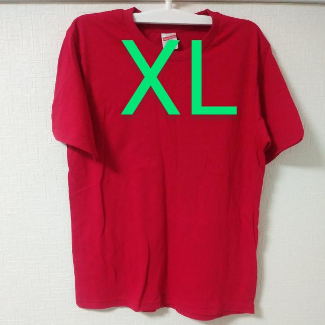 無地の赤色XLサイズ半袖テーシャツ1枚 < 男性ファッション  無地の赤色XLサイズ半袖テーシャツ1枚 < 男性ファッションの