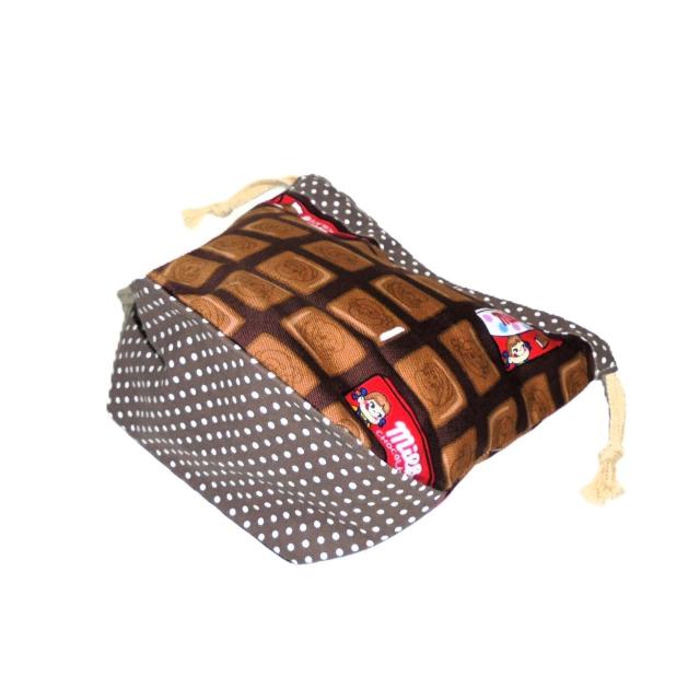 【底マチ幅が広い巾着】◆ペコちゃん・板チョコレート◆裏地あり巾着 < 女性ファッション 【底マチ幅が広い巾着】◆ペコちゃん・板チョコレート◆裏地あり巾着 < 女性ファッションの