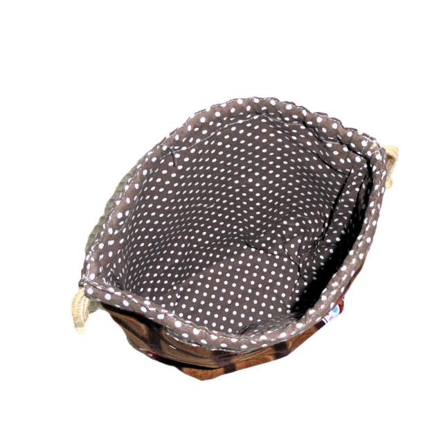 【底マチ幅が広い巾着】◆ペコちゃん・板チョコレート◆裏地あり巾着 < 女性ファッション 【底マチ幅が広い巾着】◆ペコちゃん・板チョコレート◆裏地あり巾着 < 女性ファッションの