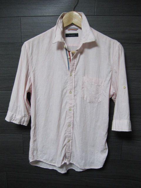 □RAGEBLUE/レイジブルー ワイヤー襟 5分袖 シャツ/メンズM/ピンク < ブランド □RAGEBLUE/レイジブルー ワイヤー襟 5分袖 シャツ/メンズM/ピンク < ブランドの