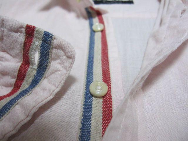 □RAGEBLUE/レイジブルー ワイヤー襟 5分袖 シャツ/メンズM/ピンク < ブランド □RAGEBLUE/レイジブルー ワイヤー襟 5分袖 シャツ/メンズM/ピンク < ブランドの