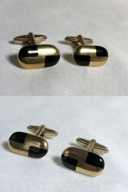 正規 ディオールDior ヴィンテージ ゴールド×ブラック コンビカラーカフス 金×黒ボタン < ブランド  正規 ディオールDior ヴィンテージ ゴールド×ブラック コンビカラーカフス 金×黒ボタン < ブランドの