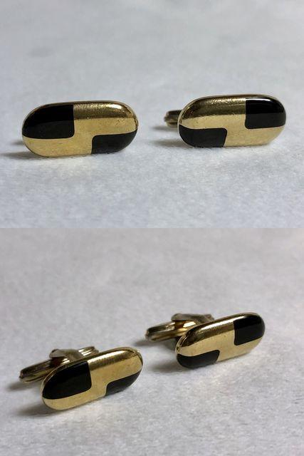 正規 ディオールDior ヴィンテージ ゴールド×ブラック コンビカラーカフス 金×黒ボタン < ブランド  正規 ディオールDior ヴィンテージ ゴールド×ブラック コンビカラーカフス 金×黒ボタン < ブランドの