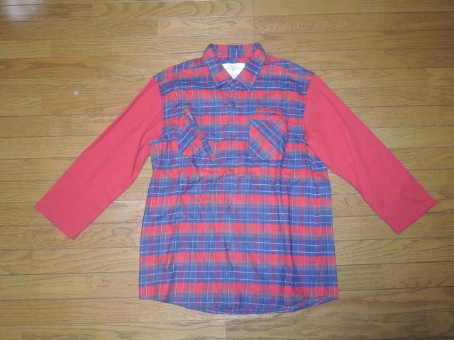 WHIZ LIMITED ウィズリミテッド 切替チェックシャツ L 赤系 ネル < ブランド  WHIZ LIMITED ウィズリミテッド 切替チェックシャツ L 赤系 ネル  < ブランドの