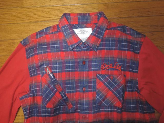 WHIZ LIMITED ウィズリミテッド 切替チェックシャツ L 赤系 ネル < ブランド  WHIZ LIMITED ウィズリミテッド 切替チェックシャツ L 赤系 ネル < ブランドの