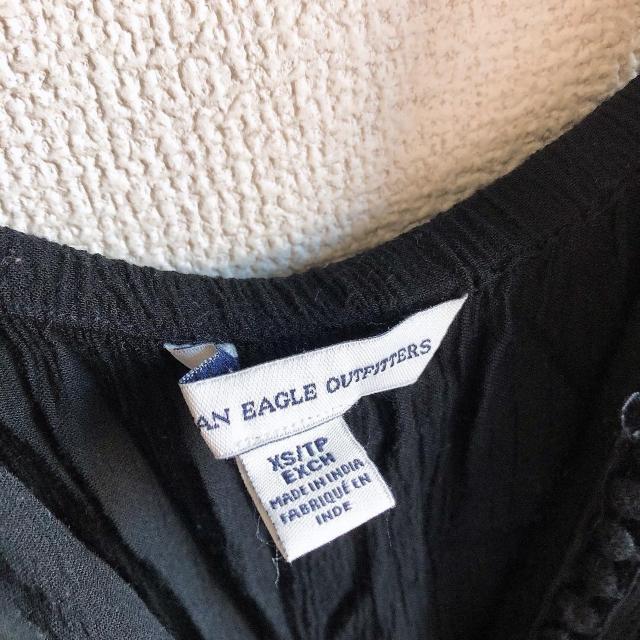 ◆American Eagle/アメリカンイーグル◆オールインワン★ブラックXS*リゾートコーデ♪ < ブランド  ◆American Eagle/アメリカンイーグル◆オールインワン★ブラックXS*リゾートコーデ♪ < ブランドの