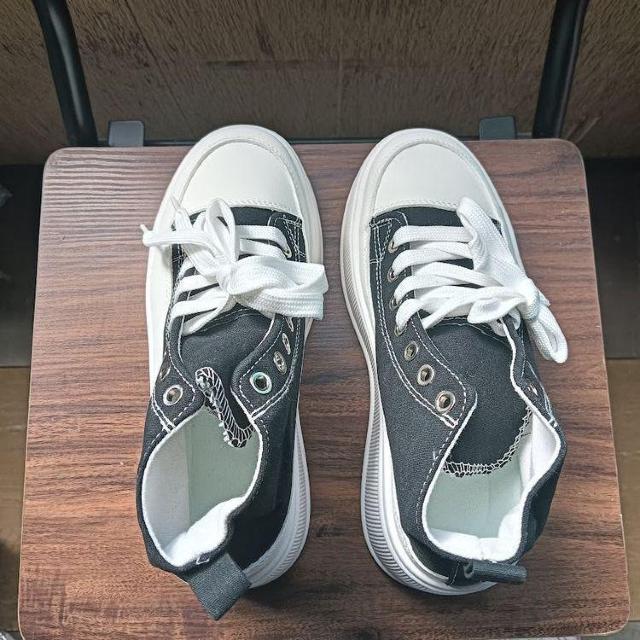 新品 23cm レディース スニーカー ブラック シューズ 靴 身長アップ 厚底 < 女性ファッション  新品 23cm レディース スニーカー ブラック シューズ 靴 身長アップ 厚底 < 女性ファッションの