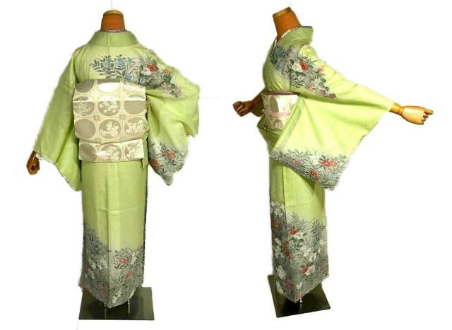 【夏物】【最高級】新品同様 紗 草花文様 秋草文 クリーニング済 訪問着 身丈160.5cm 裄丈64cm T3580 < 女性ファッション 【夏物】【最高級】新品同様 紗 草花文様 秋草文 クリーニング済 訪問着 身丈160.5cm 裄丈64cm T3580 < 女性ファッションの