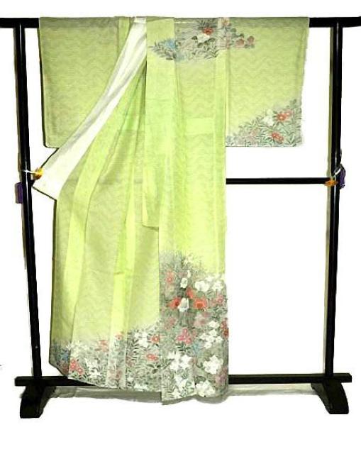 【夏物】【最高級】新品同様 紗 草花文様 秋草文 クリーニング済 訪問着 身丈160.5cm 裄丈64cm T3580 < 女性ファッション 【夏物】【最高級】新品同様 紗 草花文様 秋草文 クリーニング済 訪問着 身丈160.5cm 裄丈64cm T3580 < 女性ファッションの