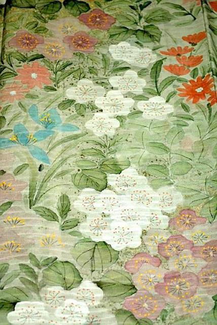 【夏物】【最高級】新品同様 紗 草花文様 秋草文 クリーニング済 訪問着 身丈160.5cm 裄丈64cm T3580 < 女性ファッション 【夏物】【最高級】新品同様 紗 草花文様 秋草文 クリーニング済 訪問着 身丈160.5cm 裄丈64cm T3580 < 女性ファッションの