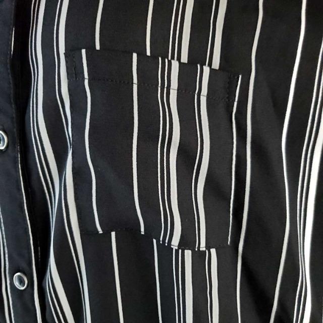 ★690★4L★ノアンヌ★肩レース!ストライプ柄ブラウス/シャツ★ < 女性ファッション ★690★4L★ノアンヌ★肩レース!ストライプ柄ブラウス/シャツ★ < 女性ファッションの