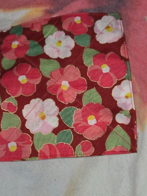 ★新品赤×椿和柄コースター2枚セット < キッズ/ベビー  ★新品赤×椿和柄コースター2枚セット < キッズ/ベビーの