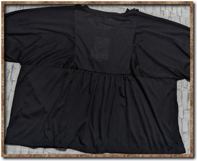 クスクス モチーフ付きカットソー 黒 < ブランド クスクス モチーフ付きカットソー 黒 < ブランドの