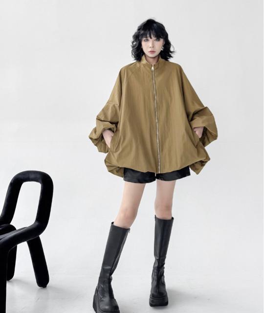 裏地付き ジップアップ アウタージャケット ベージュブラウン 大きいサイズ < 男性ファッション 裏地付き ジップアップ アウタージャケット ベージュブラウン 大きいサイズ < 男性ファッションの