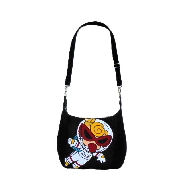 【中サイズ】◆ヒスミニ◆HystericMini宇宙飛行士ミニちゃん×黒地◆ファスナーショルダー < 女性ファッション 【中サイズ】◆ヒスミニ◆HystericMini宇宙飛行士ミニちゃん×黒地◆ファスナーショルダー < 女性ファッションの