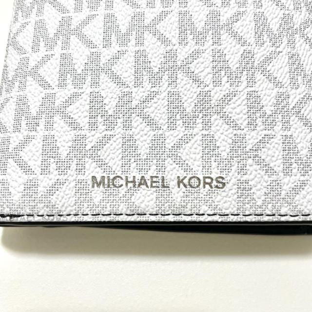 マイケルコース 財布 ウォレット 二つ折り シグネチャー メンズ 白 ホワイト < 男性ファッション マイケルコース 財布 ウォレット 二つ折り シグネチャー メンズ 白 ホワイト < 男性ファッションの