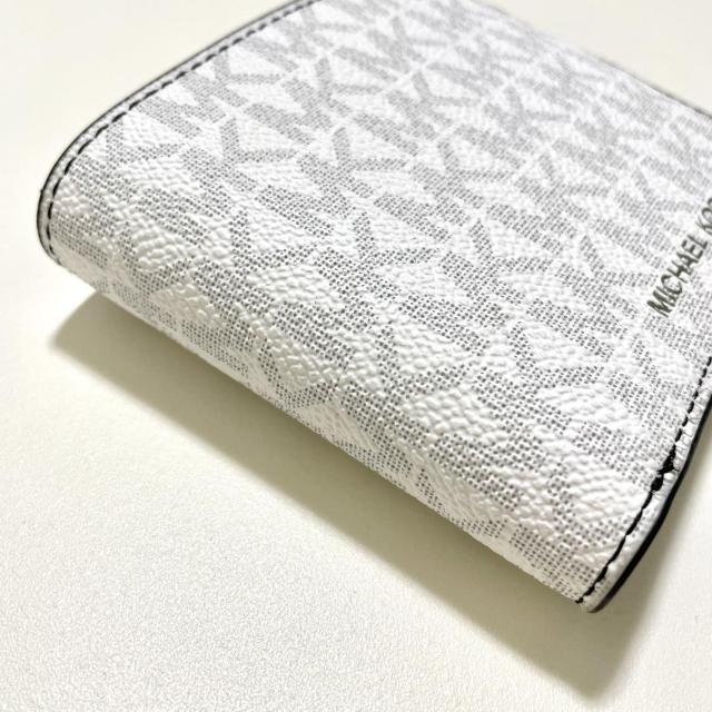 マイケルコース 財布 ウォレット 二つ折り シグネチャー メンズ 白 ホワイト < 男性ファッション マイケルコース 財布 ウォレット 二つ折り シグネチャー メンズ 白 ホワイト < 男性ファッションの