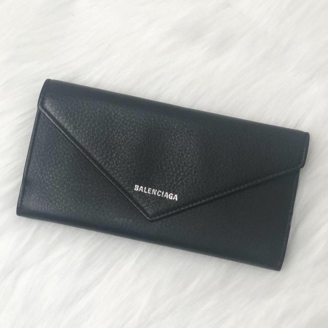 【美品】BALENCIAGA バレンシアガ 長財布 ペーパー ウォレット エンベロープ 黒 ブラック レザー < ブランド 【美品】BALENCIAGA バレンシアガ 長財布 ペーパー ウォレット エンベロープ 黒 ブラック レザー < ブランドの