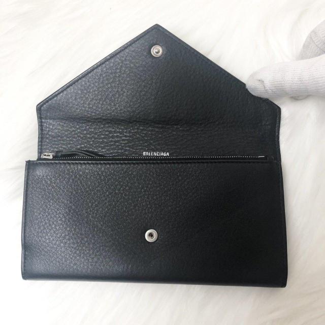 【美品】BALENCIAGA バレンシアガ 長財布 ペーパー ウォレット エンベロープ 黒 ブラック レザー < ブランド 【美品】BALENCIAGA バレンシアガ 長財布 ペーパー ウォレット エンベロープ 黒 ブラック レザー < ブランドの