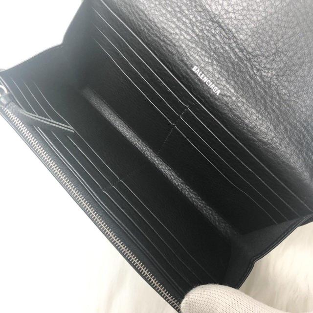 【美品】BALENCIAGA バレンシアガ 長財布 ペーパー ウォレット エンベロープ 黒 ブラック レザー < ブランド 【美品】BALENCIAGA バレンシアガ 長財布 ペーパー ウォレット エンベロープ 黒 ブラック レザー < ブランドの