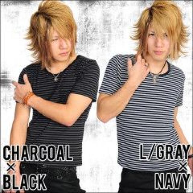 カジュアル・アメカジ・お兄♪ボーダー柄クールネックTシャツ < 男性ファッション カジュアル・アメカジ・お兄♪ボーダー柄クールネックTシャツ < 男性ファッションの