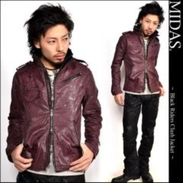 【MIDAS/ミダス】お兄.ロック.ホスト系♪ダブルジッパー ライダースジャケット < ブランド 【MIDAS/ミダス】お兄.ロック.ホスト系♪ダブルジッパー ライダースジャケット < ブランドの