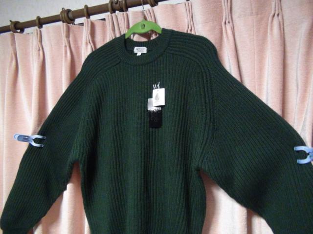 AIpicoIeの毛100%のセーター(M)グリーン新品タグ付き!。 < 男性ファッション  AIpicoIeの毛100%のセーター(M)グリーン新品タグ付き!。 < 男性ファッションの
