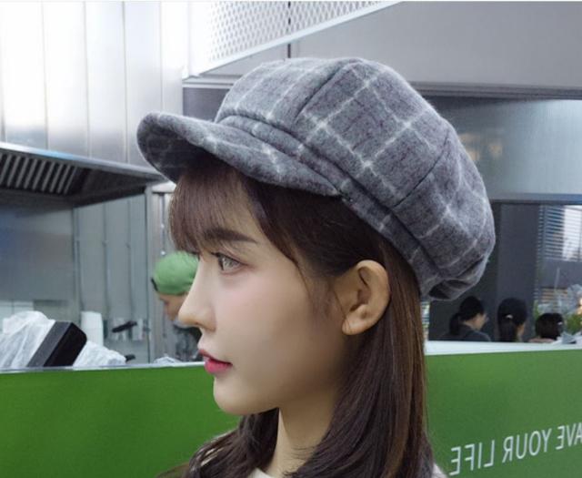 送料無料 レディース 帽子 格子柄 キャスケット グレー < 女性ファッション  送料無料 レディース 帽子 格子柄 キャスケット グレー  < 女性ファッションの