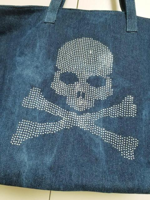 ラインストーン スカル キラキラ デニム 2wayショルダー&トートバッグ < 女性ファッション  ラインストーン スカル キラキラ デニム 2wayショルダー&トートバッグ < 女性ファッションの
