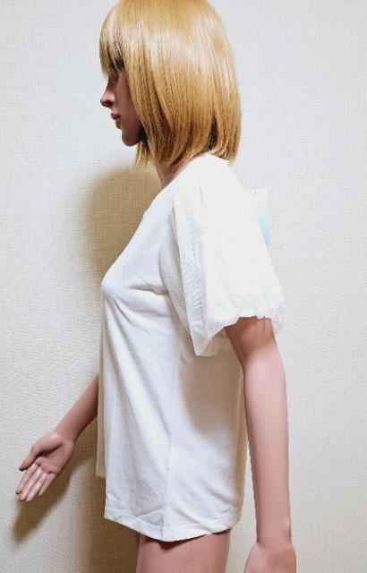 新品タグ付☆SUCRE NEIGE☆ぷっくり袖の純白カットソーT288☆3点で即落 < 女性ファッション  新品タグ付☆SUCRE NEIGE☆ぷっくり袖の純白カットソーT288☆3点で即落 < 女性ファッションの