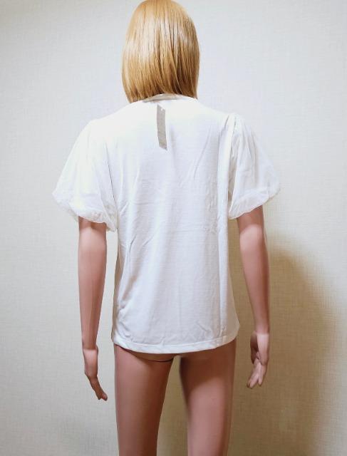 新品タグ付☆SUCRE NEIGE☆ぷっくり袖の純白カットソーT288☆3点で即落 < 女性ファッション  新品タグ付☆SUCRE NEIGE☆ぷっくり袖の純白カットソーT288☆3点で即落 < 女性ファッションの