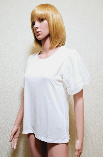 新品タグ付☆SUCRE NEIGE☆ぷっくり袖の純白カットソーT288☆3点で即落 < 女性ファッション  新品タグ付☆SUCRE NEIGE☆ぷっくり袖の純白カットソーT288☆3点で即落 < 女性ファッションの