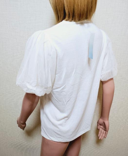 新品タグ付☆SUCRE NEIGE☆ぷっくり袖の純白カットソーT288☆3点で即落 < 女性ファッション  新品タグ付☆SUCRE NEIGE☆ぷっくり袖の純白カットソーT288☆3点で即落 < 女性ファッションの