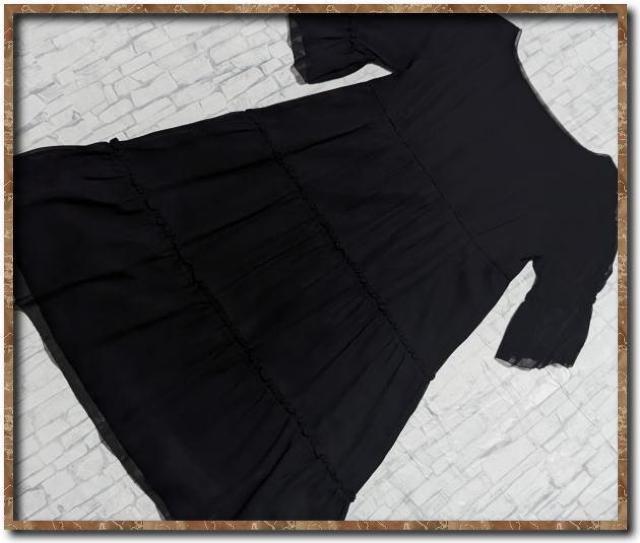 フラジール シルクシフォンワンピース 黒 < ブランド フラジール シルクシフォンワンピース 黒 < ブランドの