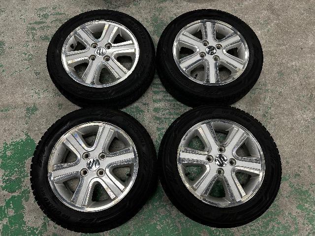 0110105)国産中古スタッドレスタイヤヨコハマアイスガード4本スズキ純正アルミホイールセット155/65R14送料無料 < 自動車/バイク 0110105)国産中古スタッドレスタイヤヨコハマアイスガード4本スズキ純正アルミホイールセット155/65R14送料無料 < 自動車/バイク