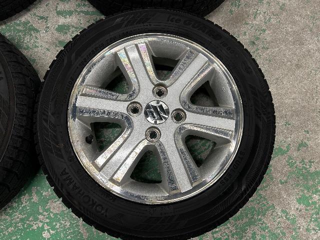 0110105)国産中古スタッドレスタイヤヨコハマアイスガード4本スズキ純正アルミホイールセット155/65R14送料無料 < 自動車/バイク 0110105)国産中古スタッドレスタイヤヨコハマアイスガード4本スズキ純正アルミホイールセット155/65R14送料無料 < 自動車/バイク