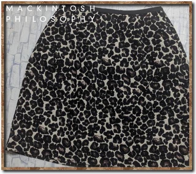 マッキントッシュフィロソフィー ヒョウ柄ジャガードスカート < ブランド マッキントッシュフィロソフィー ヒョウ柄ジャガードスカート < ブランドの