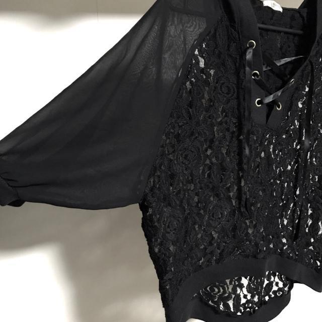 【送料込】axesfemme レース シフォン レースアップ 透け感 シースル シアー パーカー Y2K 00s  gimmick < ブランド  【送料込】axesfemme レース シフォン レースアップ 透け感 シースル シアー パーカー Y2K 00s  gimmick < ブランドの